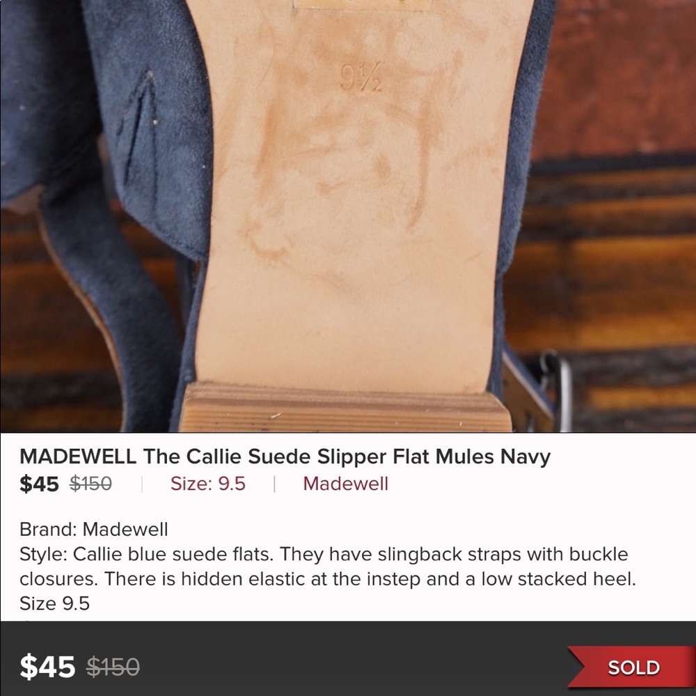 Madewell Callie Suede slipper mule